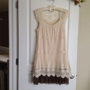 Romantic lace and tule dress
